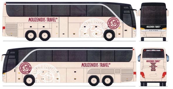 Lepljenje folije na autobus — Mouzenisis
